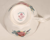 Vintage Royal Albert Bone China Sweetheart Roses Series of Six "Elizabeth" Pink Flowers Tea Cup & Saucer Set
