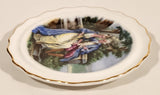Vintage Royal Grafton Fine Bone China Colonial Couple on Bench in Garden 4" Trinket Dish Plate