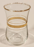 Turkish Gold Trimmed Tea Glass Cup And Saucer