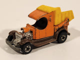 1980 Hot Wheels Dumpin' A Dump Truck Orange Die Cast Toy Car Vehicle