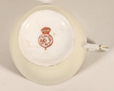 Vintage Royal Worcester Red and Gold Ornate Pattern Demitasse Tea Cup & Saucer Set