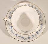 Vintage 1965 Royal Albert Bone China England Memory Lane Blue Flowers Tea Cup & Saucer Set