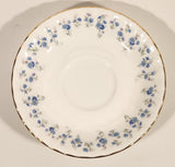 Vintage 1965 Royal Albert Bone China England Memory Lane Blue Flowers Tea Cup & Saucer Set