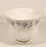 Vintage 1965 Royal Albert Bone China England Memory Lane Blue Flowers Tea Cup & Saucer Set