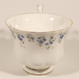 Vintage 1965 Royal Albert Bone China England Memory Lane Blue Flowers Tea Cup & Saucer Set