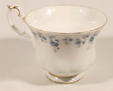 Vintage 1965 Royal Albert Bone China England Memory Lane Blue Flowers Tea Cup & Saucer Set