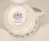 Vintage 1965 Royal Albert Bone China England Memory Lane Blue Flowers Tea Cup & Saucer Set