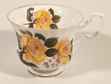 Vintage Royal Albert Bone China England Yellow Rose Flowers Tea Cup & Saucer Set