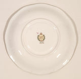 Vintage Queen Anne Fine Bone China England Pink and Blue Flowers Light Yellow Ornate Gold Trim Tea Cup & Saucer Set