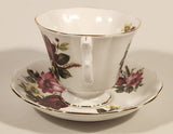 Vintage Royal Albert Bone China England Red and Pink Rose Flowers Tea Cup & Saucer Set