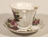 Vintage Royal Albert Bone China England Red and Pink Rose Flowers Tea Cup & Saucer Set