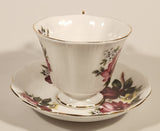 Vintage Royal Albert Bone China England Red and Pink Rose Flowers Tea Cup & Saucer Set