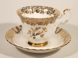 Vintage Royal Albert Bone China England Mother Ornate Gold Pattern Tea Cup & Saucer Set