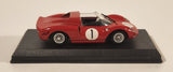 Best Model by Marco Grassini Italy Ferrari 330 P2 1965 Nürburgring Winner #1 Red 1/43 Scale Die Cast Toy Car Vehicle with Opening Doors Missing a Wheel in Display Case