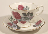 Vintage Royal Albert Bone China England Red Rose Flowers Tea Cup & Saucer Set
