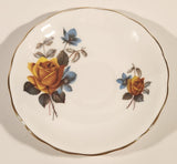 Vintage Ridgway Potteries Ltd Royal Vale Yellow Rose Flowers Tea Cup Saucer