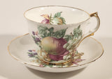 Vintage Regency Genuine Bone China England Apple Grapes and Berries Fruits Tea Cup & Saucer Set
