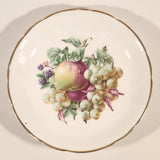 Vintage Regency Genuine Bone China England Apple Grapes and Berries Fruits Tea Cup & Saucer Set