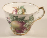 Vintage Regency Genuine Bone China England Apple Grapes and Berries Fruits Tea Cup & Saucer Set