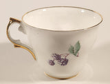 Vintage Regency Genuine Bone China England Apple Grapes and Berries Fruits Tea Cup & Saucer Set
