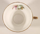 Vintage Regency Genuine Bone China England Apple Grapes and Berries Fruits Tea Cup & Saucer Set