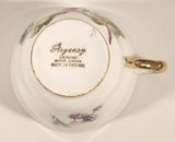 Vintage Regency Genuine Bone China England Apple Grapes and Berries Fruits Tea Cup & Saucer Set