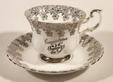 Vintage Royal Albert Bone China England Congratulation 25th Anniversary Tea Cup & Saucer Set