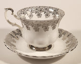 Vintage Royal Albert Bone China England Congratulation 25th Anniversary Tea Cup & Saucer Set