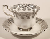 Vintage Royal Albert Bone China England Congratulation 25th Anniversary Tea Cup & Saucer Set
