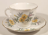Vintage Royal Vale Yellow Flowers Tea Cup & Saucer Set