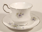 Vintage Rosina China Co Ltd. Queen's Fine Bone China Silver Wedding Tea Cup & Saucer Set