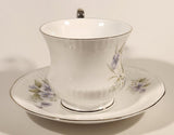 Vintage Rosina China Co Ltd. Queen's Fine Bone China Silver Wedding Tea Cup & Saucer Set