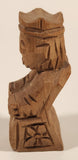 Vintage Spanish Folk Art King Hand Carved Wood Chess Piece