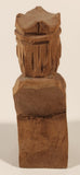Vintage Spanish Folk Art King Hand Carved Wood Chess Piece