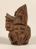Vintage Nordic Folk Art Knight Hand Carved Wood Chess Piece