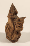 Vintage Nordic Folk Art Knight Hand Carved Wood Chess Piece