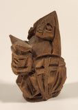 Vintage Nordic Folk Art Knight Hand Carved Wood Chess Piece