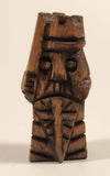Vintage Nordic Folk Art Rook Hand Carved Wood Chess Piece