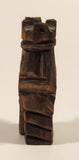 Vintage Nordic Folk Art Rook Hand Carved Wood Chess Piece