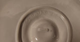 Vintage Calif USA 6/6 Flower Pattern White 10" Ceramic Oyster Serving Platter Plate Dish