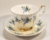 Vintage Royal Albert Blue Flowers Tea Cup & Saucer Set