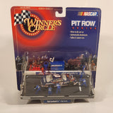 1999 Hasbro NASCAR Winner's Circle Pit Row Series Dale Earnhardt Jr. AC Delco Dark Blue Die Cast Toy Car Vehicle Diorama with Pit Crew New in Package