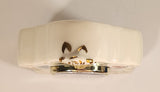 2002 Avon Romantic Flowers Design 7 1/2" Porcelain Ceramic Desk Clock