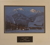 Max Jacquiard "Banff Station" Extra West 5907 Steam Engine Train Locomotive 16 1/4" x 19" Framed Art Print