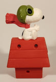 2015 McDonald's Fox The Peanuts Movie Red Baron Snoopy on Doghouse 4" Plastic Toy Figure