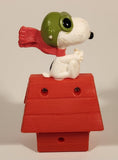 2015 McDonald's Fox The Peanuts Movie Red Baron Snoopy on Doghouse 4" Plastic Toy Figure
