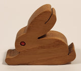 Wood Bunny Rabbit with Red Plastic Eye Small 2 1/8" Toy
