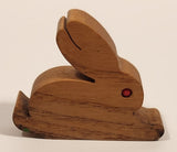 Wood Bunny Rabbit with Red Plastic Eye Small 2 1/8" Toy