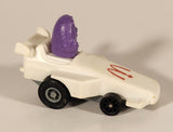 1988 McDonald's Turbo Macs Grimace White Toy Pull Back Plastic Toy Car Vehicle