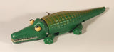 Vintage Vanda Cragstan Whimsy Alan Alligator Green Plastic Wind up Toy Walking Animal Made in British Crown Colony Hong Kong